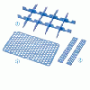 クール 料理仕出し箱 RH-200型用 中間仕切り板 (6枚セット) ASD-06 