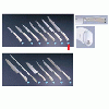 クラッシックアイコンホワイトハンドルシリーズ サンドウィッチナイフ(両刃) ABO-45 4506-0-16 16cm