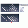 クラッシックアイコンホワイトハンドルシリーズ 三徳包丁(筋入)(両刃) ABO-48 4172-0 14cm