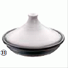 ブローディア タジン鍋(ガラス蓋付) 交換部品 タジン蓋 ATZ-04 19cm用　茶