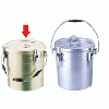 アルマイト丸型二重クリップ付食缶 (にぎり3ヶ付・中蓋なし) ASY-15 240