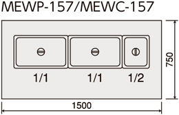 MEWP-157 マルゼン 電気ウォーマーテーブル