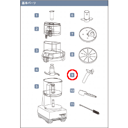 DLC-N7DH クイジナート ディスクハンドル DLC-N7JPG用基本パーツ