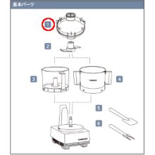 DLC-NXCS2 クイジナート S用シンプルカバー DLC-NXJ2PS・DLC-NXJ2SS用基本パーツ