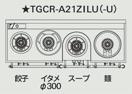 TGCR-A21ZILU-U タニコー 中華レンジ