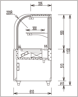 OHGE-CRFd-900 大穂製作所 低温高湿冷蔵ショーケース