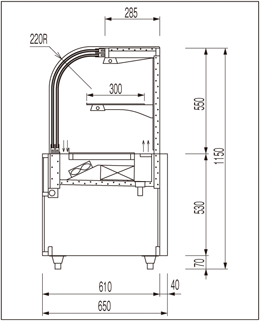 OHGE-CRFd-1200 大穂製作所 低温高湿冷蔵ショーケース