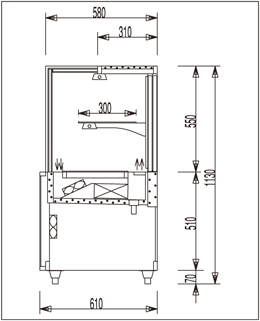 OHGE-Sd-900 大穂製作所 低温高湿冷蔵ショーケース