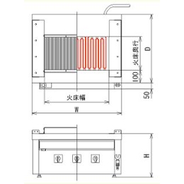 3P-212CS ステーキ用グリラータイプ ヒゴグリラー　電気式