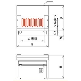 P-124KC 単相タイプ ヒゴグリラー 電気式