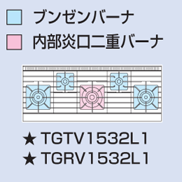 TGRV-1532L1 タニコー ガスレンジ Vシリーズ