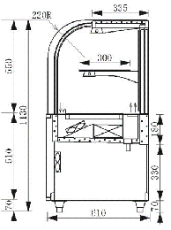 OHGE-CRBd-900 大穂製作所 低温高湿冷蔵ショーケース