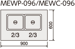 MEWC-096 マルゼン 電気ウォーマーテーブル キャビネットタイプ