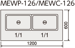 MEWC-126 マルゼン 電気ウォーマーテーブル キャビネットタイプ