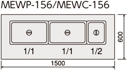 MEWC-156 マルゼン 電気ウォーマーテーブル キャビネットタイプ
