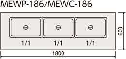 MEWC-186 マルゼン 電気ウォーマーテーブル キャビネットタイプ