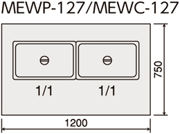 MEWC-127 マルゼン 電気ウォーマーテーブル キャビネットタイプ