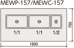MEWC-157 マルゼン 電気ウォーマーテーブル キャビネットタイプ