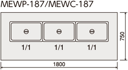 MEWC-187 マルゼン 電気ウォーマーテーブル キャビネットタイプ