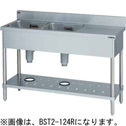 BST2-186R BST2-186L マルゼン 二槽台付シンク｜業務用厨房機器通販の