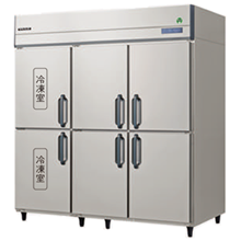 GRD-182PX1-L フクシマガリレイ ノンフロンインバーター制御タテ型冷凍冷蔵庫 冷凍室・冷蔵室逆仕様