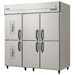 GRD-182PX1-L フクシマガリレイ ノンフロンインバーター制御タテ型冷凍冷蔵庫 冷凍室・冷蔵室逆仕様