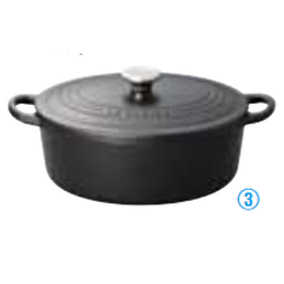 ココット・オーバル 2102 マット ブラック AKK-93 25cm