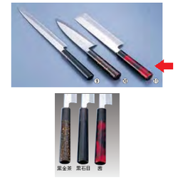 歌舞伎調和庖丁 忠舟 薄刃 21cm 黒金茶