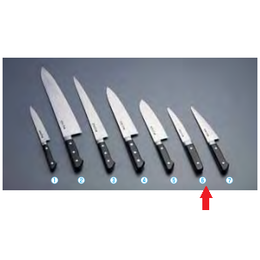 堺實光 日本鋼 本刃付 骨スキ丸(片刃) AZT-50 15cm