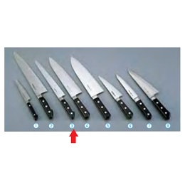 堺孝行作  日本鋼(ツバ付) 筋引(片刃) ANH-03 21cm
