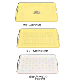 FRP 大型配膳トレイ OHT-6240(ノンスリップ加工) PTL-51 クリーム地-チェック柄
