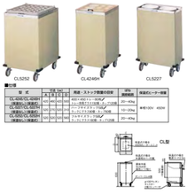 CLシリーズ 食器ディスペンサー HDI-29 CL-4246