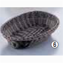 WBS-19 樹脂バスケット 小判型 こげ茶 60cm