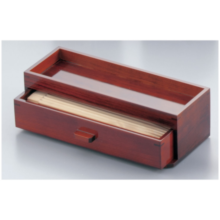 PHS-A1 木製カスターand箸箱 ブラウン