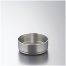 PHI-L6 フラット ステンレス スタッキング丸灰皿 レスト無 8cm